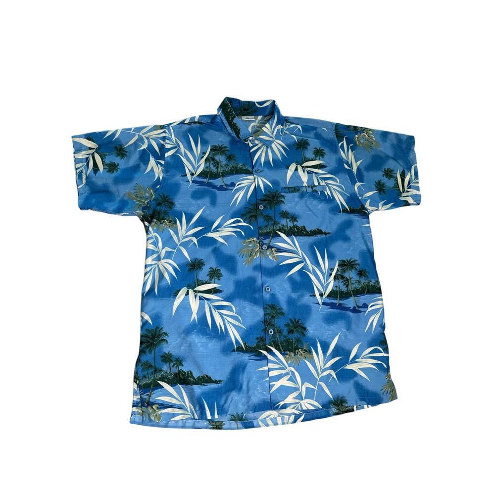 Vintage Barefoot Attitude Hawaiian Shirt 100% Terivoile Size Medium